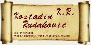 Kostadin Rudaković vizit kartica